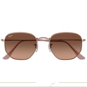 Ray Ban Icons Hexagonal sunglasses copper brown